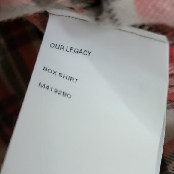 Our Legacy Box Flannel Shirt in Check Plaid 44 XS - Picture 6 of 7